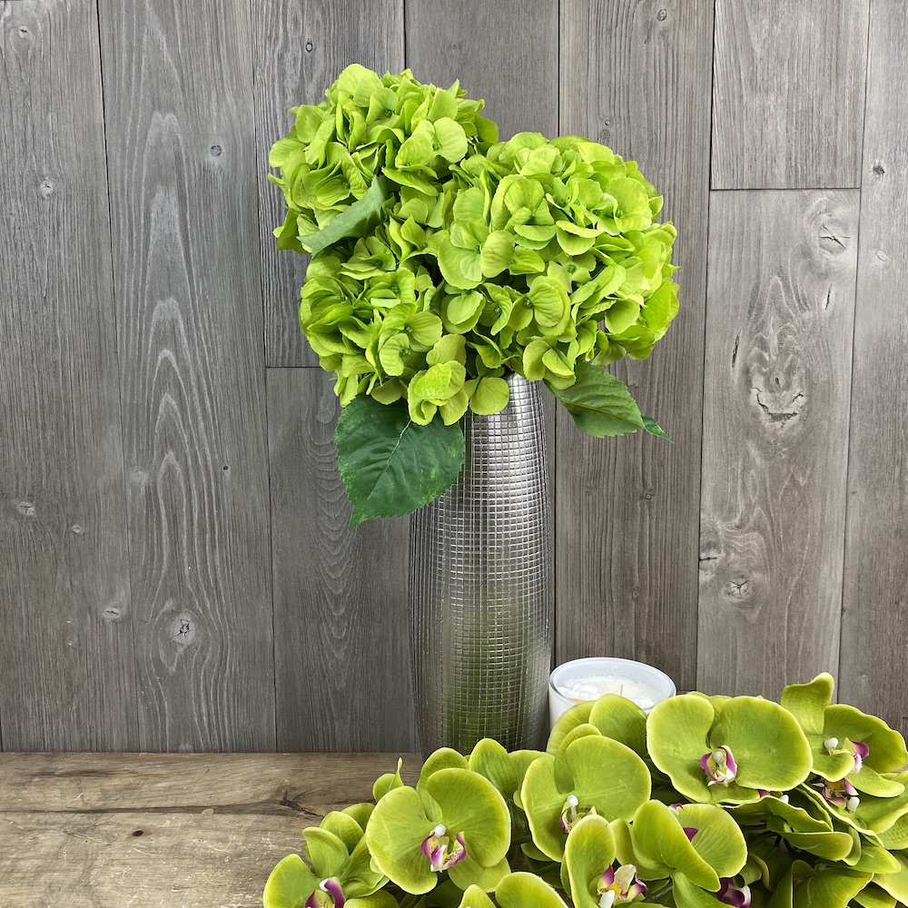 artificial hydrangea green