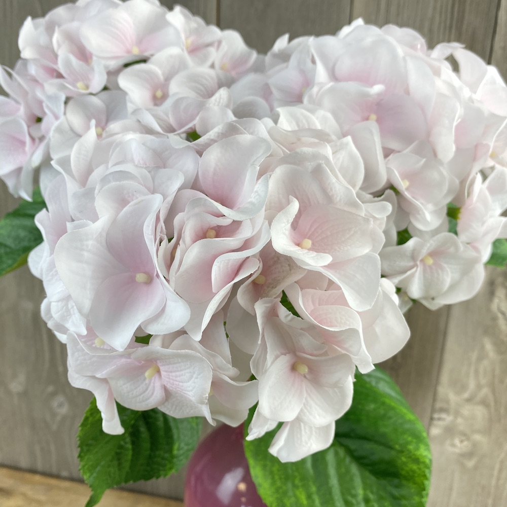 artificial Pink Luna Hydrangea close up