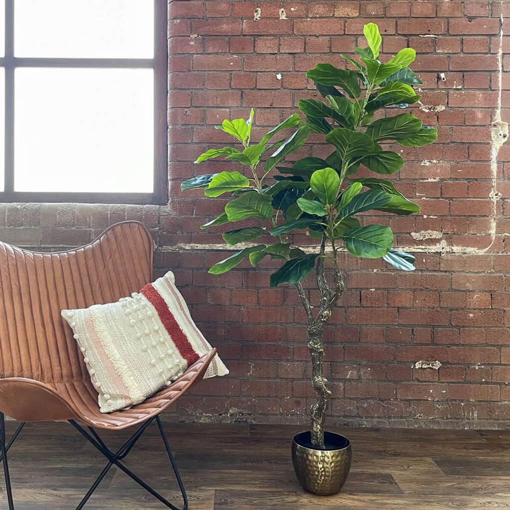 artificial large fiddle ficus tree